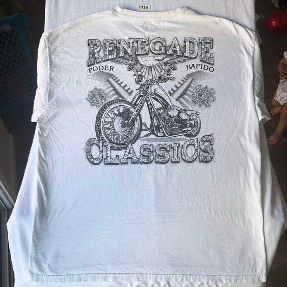 Hanes Men’s Short Sleeve T-shirt size L, White, Renegade Classics - Picture 8 of 10